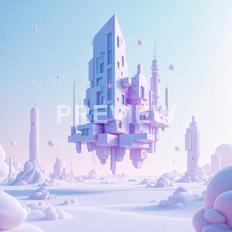 12432 - floating-abstract-buildings-with-blending-colors-rese_250704180541_00001